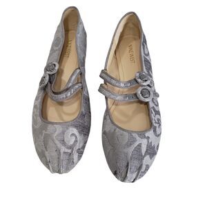 Nine West Women's Silver Flats, Size 8M